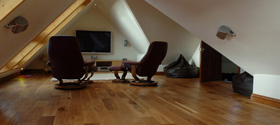 Home cinema in loft conversion